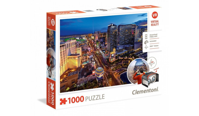 Clementoni puzzle + VR goggles Las Vegas 1000pcs