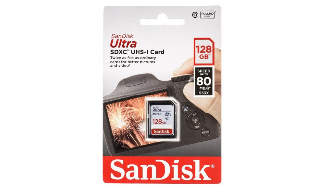 Sandisk Ultra memory card 128 GB SDXC Class 10 UHS-I