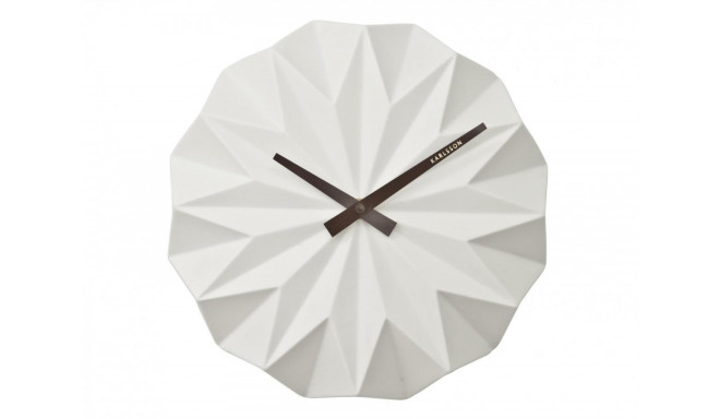 Clock wall KARLSSON Origami ceramic KA5531WH (white color)