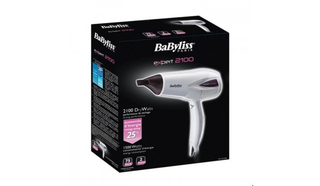Babyliss hair dryer Eco Expert D322WE 2100W, white - Hair dryers -  Photopoint