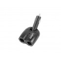 Adapter to the car lighter socket UGO URS-1019 (2 x ; black color)