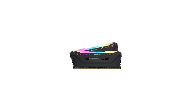 Corsair RAM 16GB RAMKit 2x8GB DDR4 3200MHz 2x288Dimm Unbuffered 16-18-18-36 Vengeance RGB Pro Black Heat