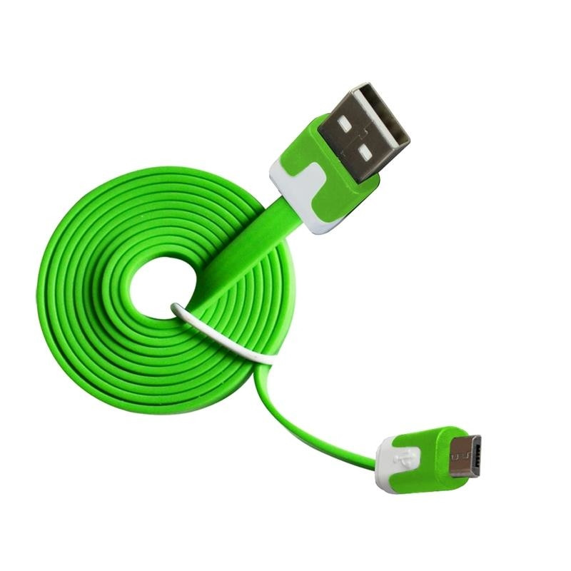 Бело зеленый кабель. USB В шланг.