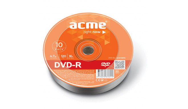 Acme DVD-R 4.7 GB, 16 x, 10 Pcs. Shrink