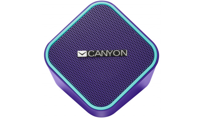 Canyon wired stereo Speaker, 1.2m cable with USB2.0 & 3.5mm audio connector, purple(blue stripe), 65
