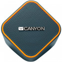 Canyon wired stereo Speaker, 1.2m cable with USB2.0 & 3.5mm audio connector, dark grey(orange stripe
