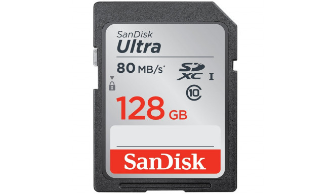 SanDisk mälukaart SDXC 128GB Ultra 80MB/s UHS-I Class 10