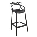 Барный стул BUTTERFLY 54x49xH79/109,5см, материал: пластик, цвет: чёрный