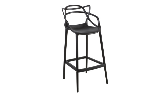 Барный стул BUTTERFLY 54x49xH79/109,5см, материал: пластик, цвет: чёрный