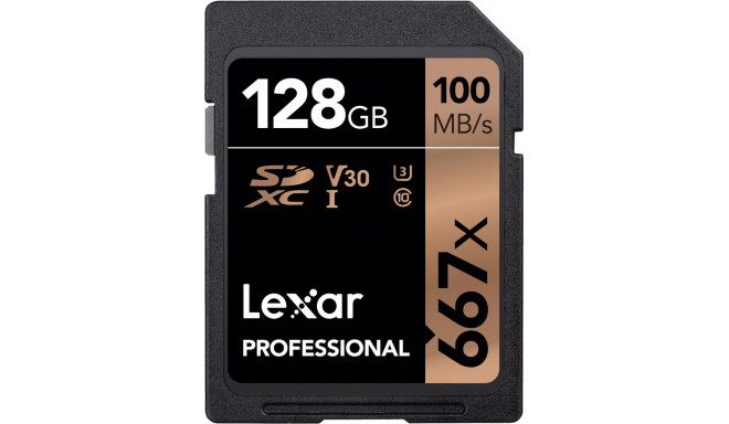 Lexar atmiņas karte SDXC 128GB Professional 667x U3 V30 100MB/s