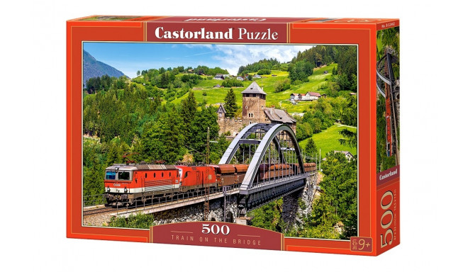 Puzzles 500 elements Train on bridge