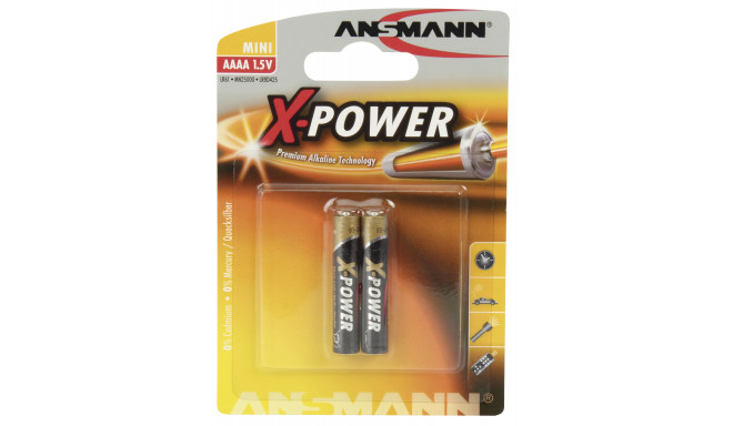 Ansmann patarei Alkaline AAAA X-Power 2tk (1510-0005)