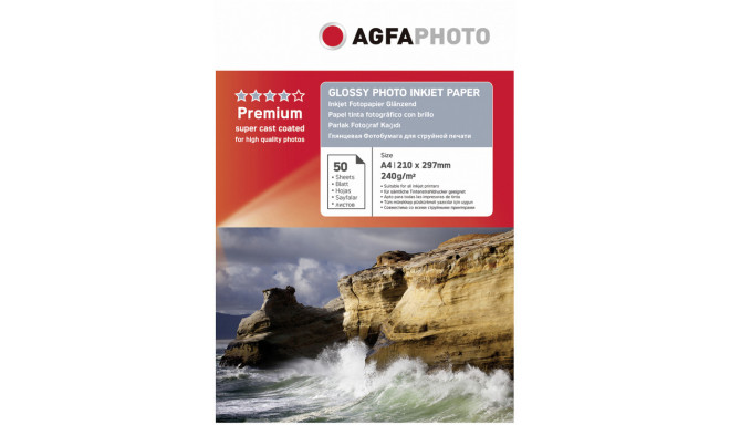 Agfaphoto fotopaber A4 Premium Glossy 240g 50 lehte (AP24050A4N)