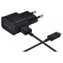 Samsung wall charger 2A + microUSB cable, black (EP-TA12EBEUGWW)