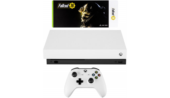 Microsoft Xbox One X, white + Fallout 76 USK 18