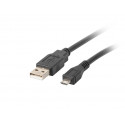 Lanberg kaabel microUSB (M) - USB (M) 0,5m, must