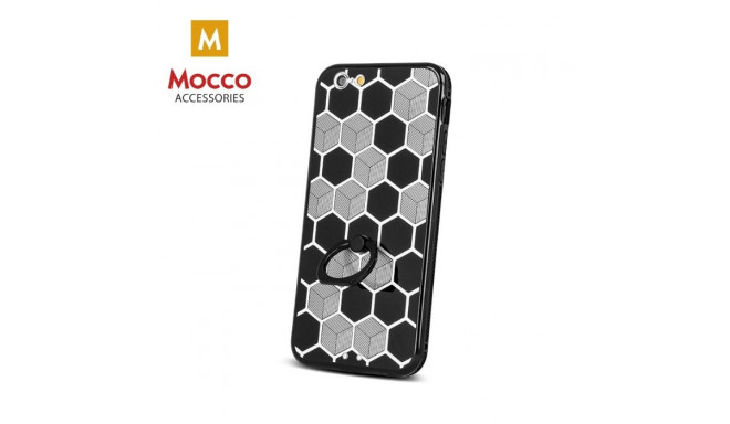 Mocco Ring Silicone Back Case for Samsung G920 Galaxy S6 Black - Silver