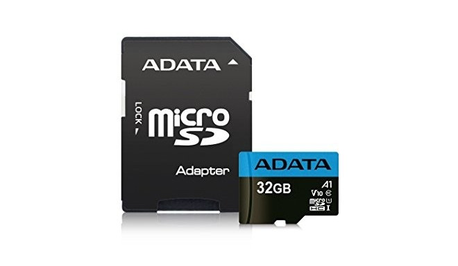 Adata mälukaart microSDHC 32GB Premier UHS1 Cl10 A1 + adapter