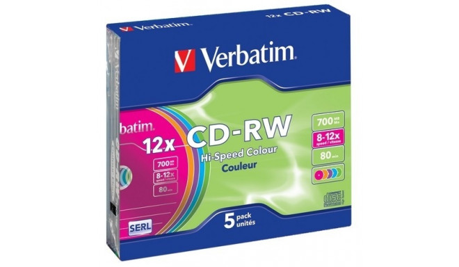 CD-RW 8-12x 700MB 5P SL 43167