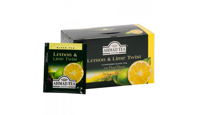 Must tee Ahmad Alu Lemon & Lime, sidruni ja laimi, 20 tk x 2 g (2 tk)