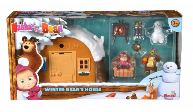 Simba mängukomplekt A set of miniatures Masha and the Bear Winter Bear House