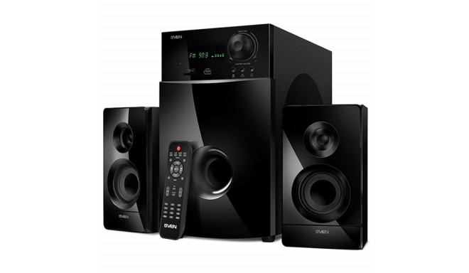 Speakers SVEN MS-2100, black (80W, FM, USB/SD, Display, RC), SV-012236