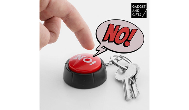 Button Keyring with NO! Sound Gadget and Gifts