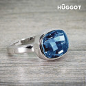 Hûggot I'm Blue ar Rodiju Pārklāts Gredzens Veidots ar Swarovski®Kristāliem (18,1 mm)