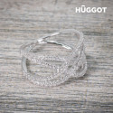 Hûggot Diadem 925 Sterling Silver Ring with Zircons (16,8 mm)