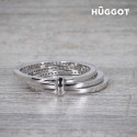 Hûggot Three Gredzens ar 925 Proves Sterliņu Sudraba Pārklājumu ar Cirkonu (16,8 mm)