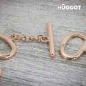 Hûggot Tiger 18 Kt Pink Gold-Plated Bracelet with Zircons (18 cm)