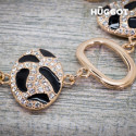 Hûggot Tiger 18 Kt Pink Gold-Plated Bracelet with Zircons (18 cm)