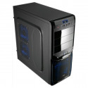 ATX Pus-torņveida Kārba Aerocool ICACSM0180 V3XADBB USB 3.0 Blue Edition Midi-Tower Melns