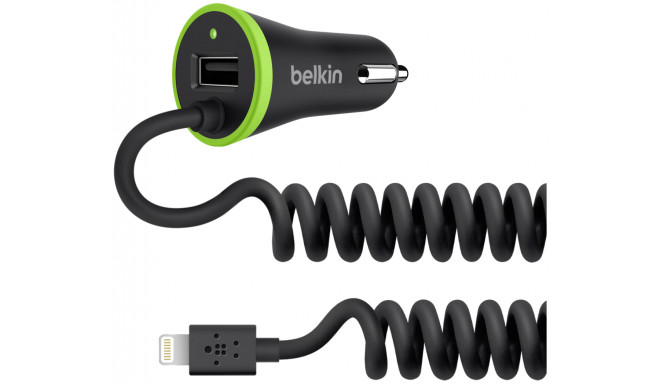 Belkin car charger 2.4A + Lightning cable (F8J154BT04-BLK)