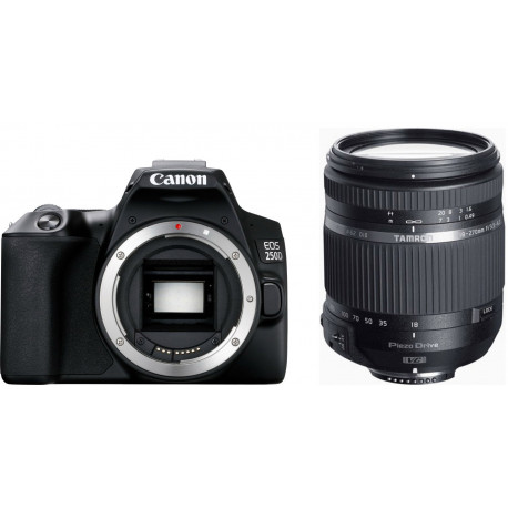 Canon EOS 250D + Tamron 18-270mm PZD TS, melns