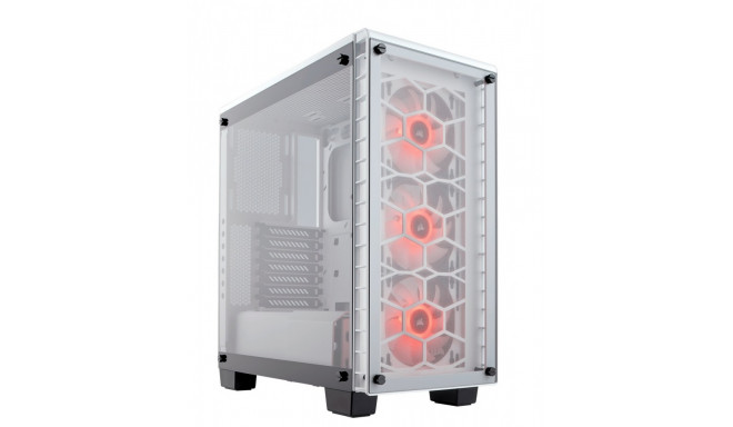 Corsair case Crystal Series 460X RGB Compact ATX Mid-Tower, WHITE