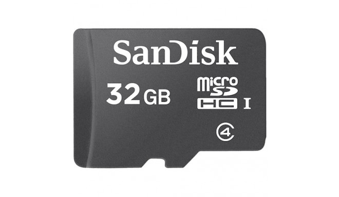 SanDisk 32GB microSDHC Class 4 Memory Card; EAN:619659061647