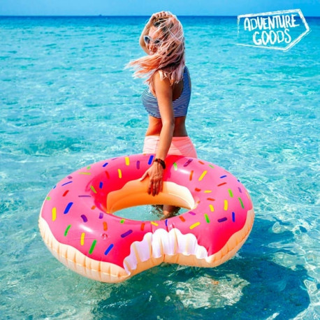 Adventure Goods Inflatable Pink Swim Ring