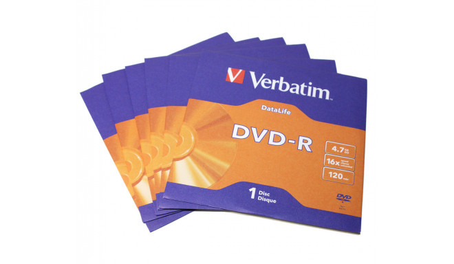 DVD-R VERBATIM 4.7GB X16 DATALIFE (50-PACK ENVELOPE)