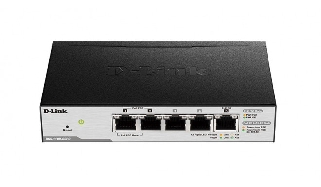 D-Link switch DGS-1100-05PD Smart 2xPoE 1xPD
