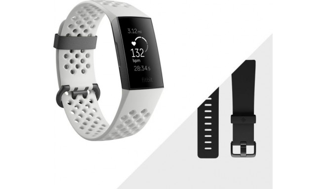 Fitbit aktiivsusmonitor Charge 3 Special Edition, grafiit/valge