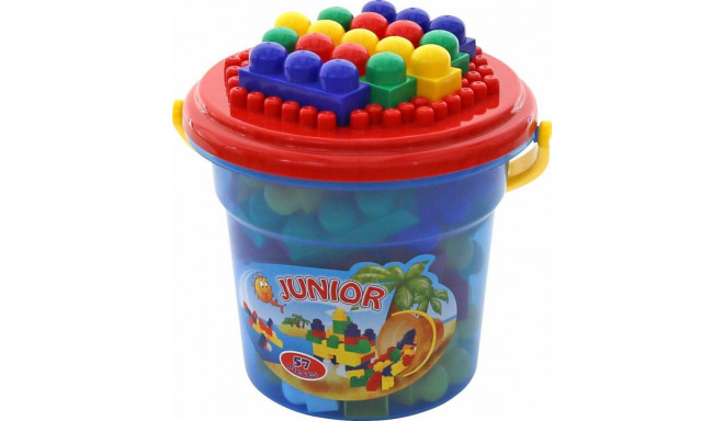 Blocks Junior 57 pcs in bucket