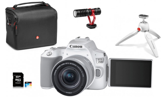 Canon EOS 250D Youtuber Kit, white