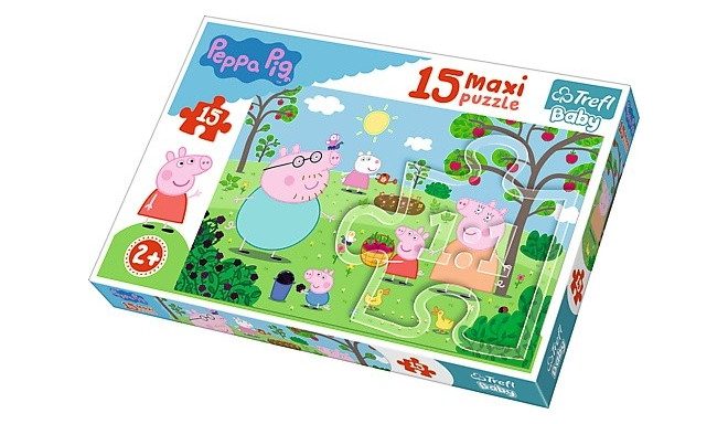 Puzzle Baby 15 pcs Maxi - Peppa Pig in the garden