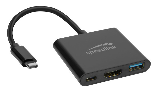 Speedlink adapteris 3in1 USB-C (SL-180024BK)