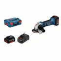 Bosch Cordless Angle Grinder GWS 18-125 V-LI Professional (blue / black, L-BOXX, 2x Li-Ion battery, 