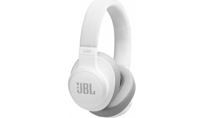 JBL bezvadu austiņas + mikrofons Live 500BT, baltas