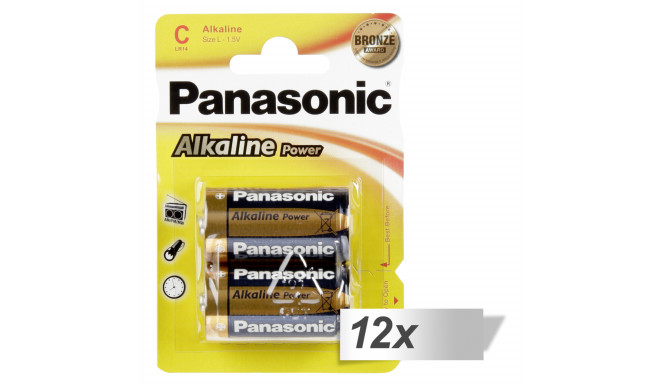 Panasonic patarei Alkaline Power Baby C LR 14 12x2tk