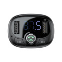 Baseus T-Typed FM Auto Transmitter 3.4A / USB Flash / SD / Bluetooth 4.2 Melns