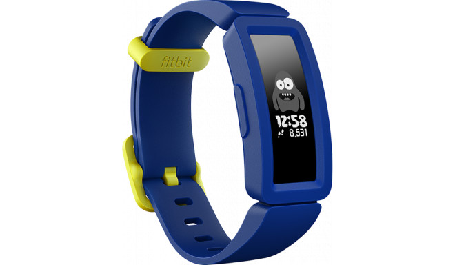 Fitbit трекер активности Ace 2, темно-синий/неоновый желтый